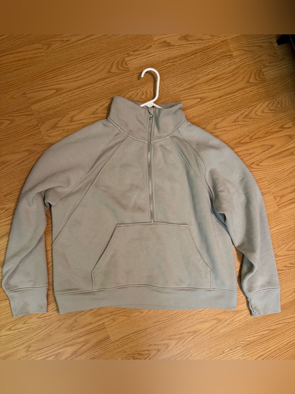 DANSKIN Womens Half-Zip Pullover Sweatshirt Light Brown Tan XXL